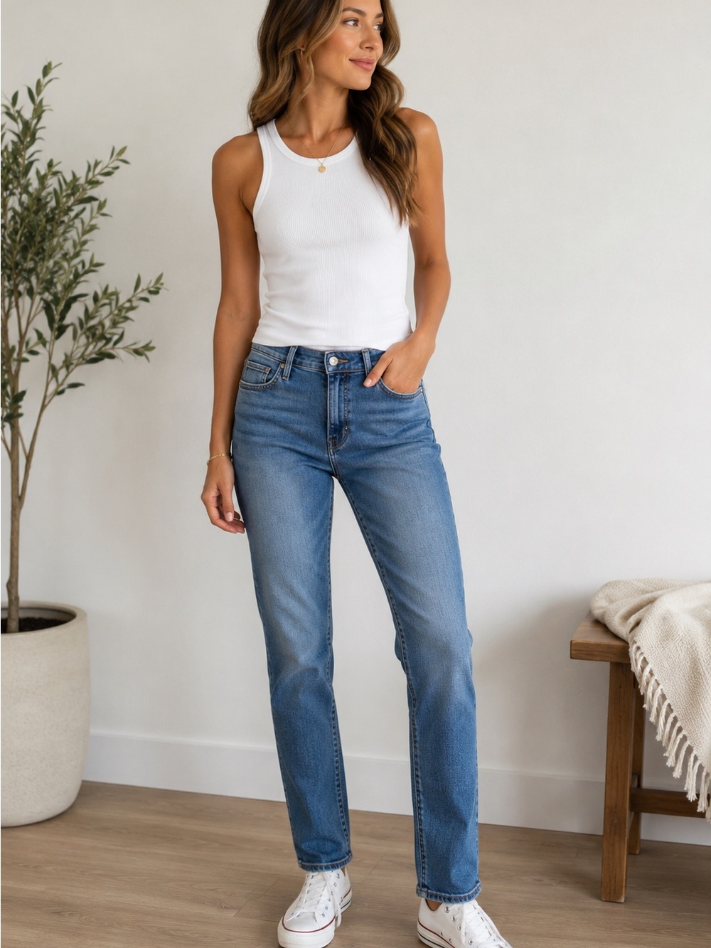 Levi’s Slimming Straight Jeans Size 28 Classic Denim